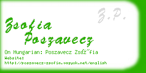 zsofia poszavecz business card